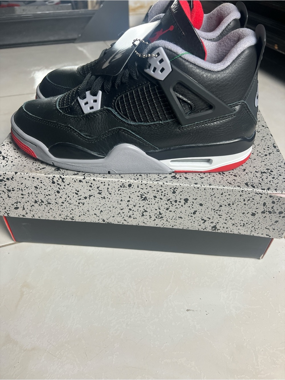 Jordan Kids Black Red White Retro Basketball Shoes